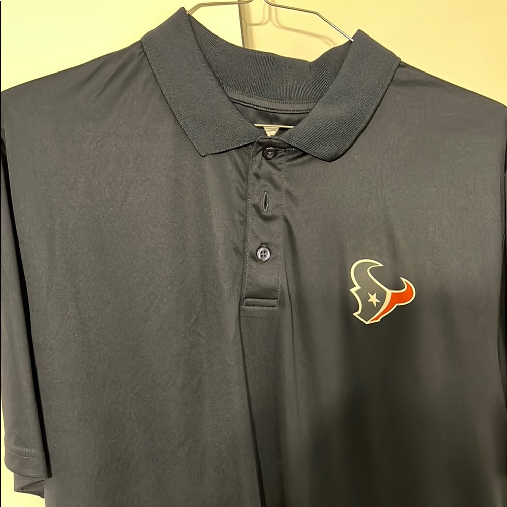 Men's Navy Texans Polo Shirt